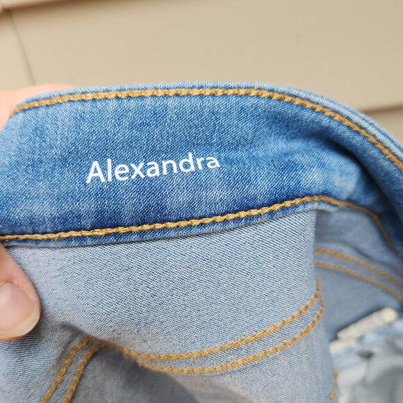 Gloria Vanderbilt Plus Light Wash Blue Skinny Ankle Jeans Alexandra Lace-Up Hem - Picture 11 of 14